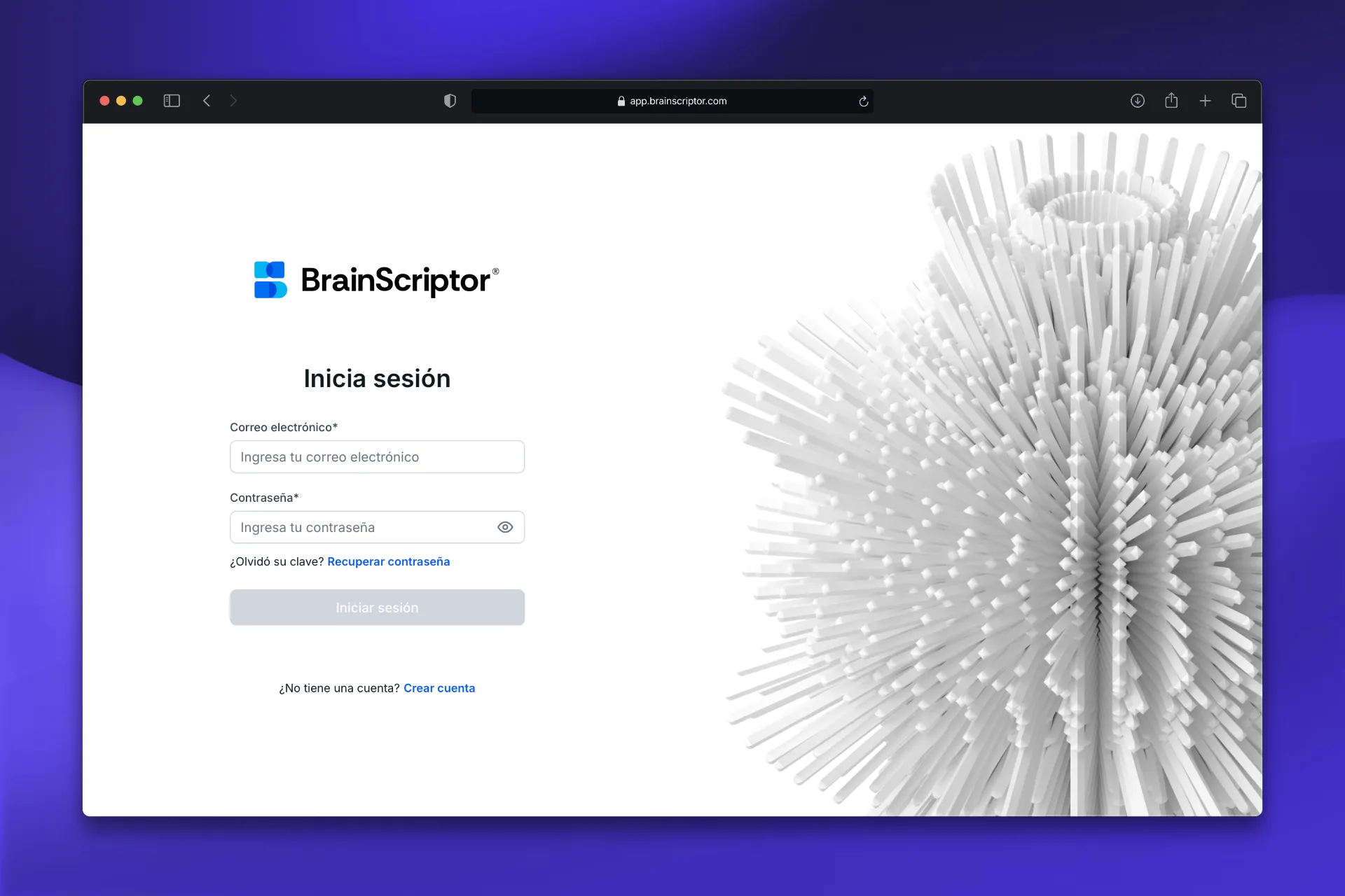 Captura de pantalla de Brainscriptor